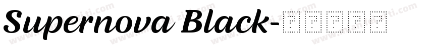 Supernova Black字体转换